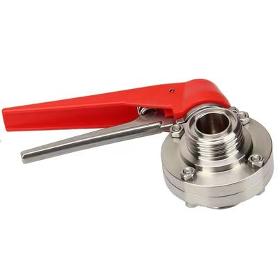 WZ roestvrij staal 304 316 316L Gedrukt vlinderklep gelijk 1/8"--4" voor DIN 3A SMS