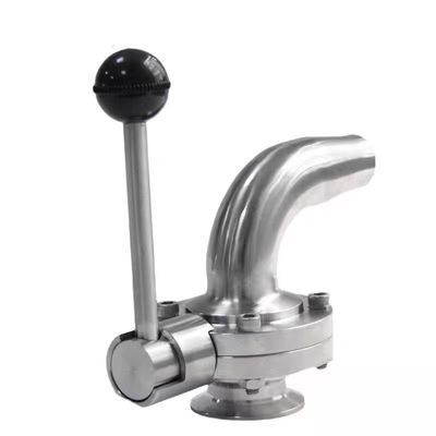 304 316 Roestvrij staal Sanitaire zijkant Elbow Quick Butterfly Valve met handgesweis