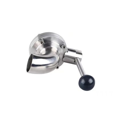 304 316 Roestvrij staal Sanitaire zijkant Elbow Quick Butterfly Valve met handgesweis