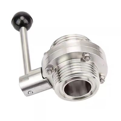 304 316 316L Gelast Geklemde Draad Vlinder Manual DIN 3A SMS WZ roestvrij staal