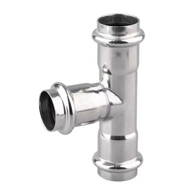 Kleine wanddruk gelijk diameter Tee in roestvrij staal 304 316 voor watervoorziening
