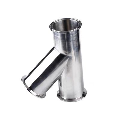 304 316 Y-type Tri Clamp Tee 3 Way Pipe Fitting DIN SMS 3A met lasverbinding