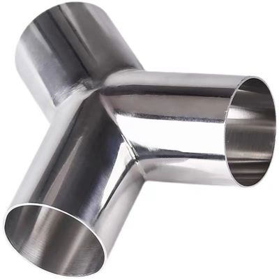 1/8"--4" Zilveren WZ DN50 SS304 316L roestvrij staal sanitair Y-type Tee Pipe Adapter