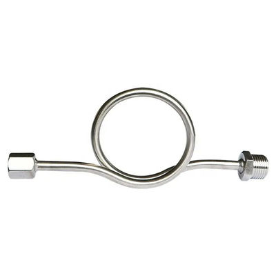 WZ roestvrij staal 1/2 Mannelijke tot vrouwelijke drukmeter Ring Sifon voor drukmeters