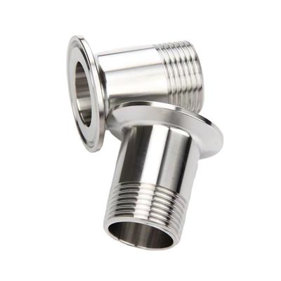Kwadraatkopcode Sanitaire mannetjesdraad-spoeladapter voor DIN/SMS/ISO/3A-norm