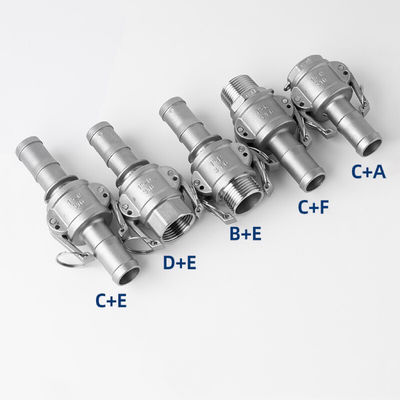 ODM ondersteund roestvrij staal 304 316 Camlock Quick Coupling Type B BSPT NPT