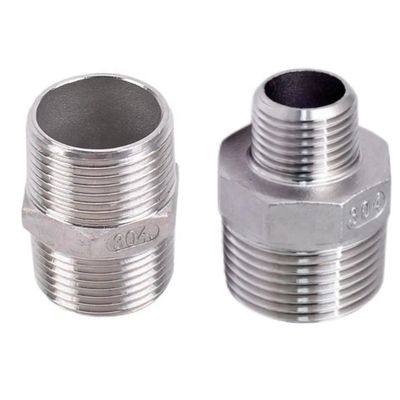 Gelijk 304316 Roestvrij staal Hydraulisch mannelijk draadstuk Hexagonaal buisstuk Nippel NPT BSPT