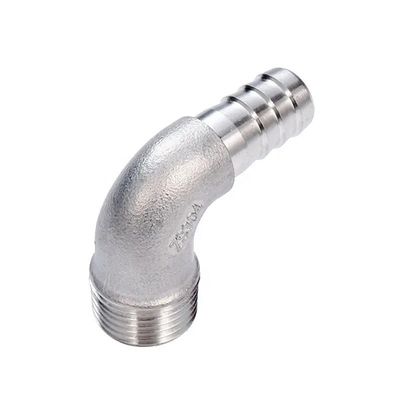 Roestvrij staal 304 316 90 graden mannelijke elleboog slang Barb 1/4''-4.0' BSP mannelijke x 16mm
