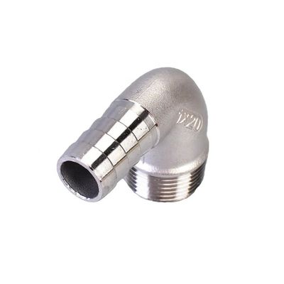 Roestvrij staal 304 316 90 graden mannelijke elleboog slang Barb 1/4''-4.0' BSP mannelijke x 16mm