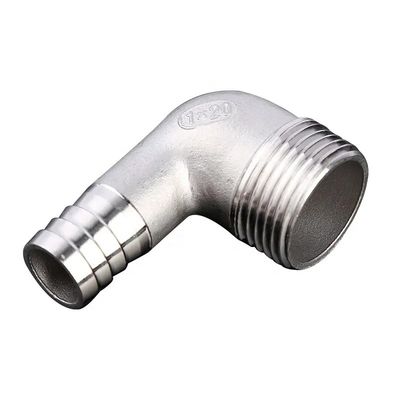 Roestvrij staal 304 316 90 graden mannelijke elleboog slang Barb 1/4''-4.0' BSP mannelijke x 16mm
