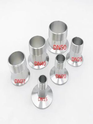 Sanitair roestvrij staal 304 Tri Clamp Bsp Pipe Fittings Male Thread Coupling Gesmeed