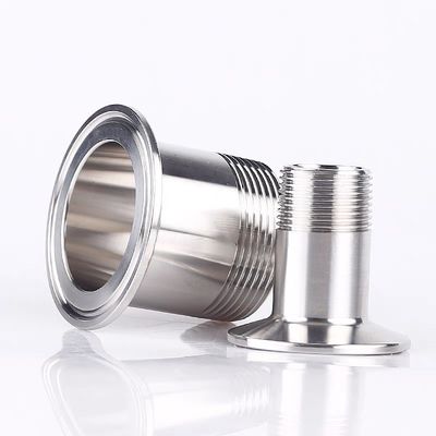 Sanitair roestvrij staal 304 Tri Clamp Bsp Pipe Fittings Male Thread Coupling Gesmeed