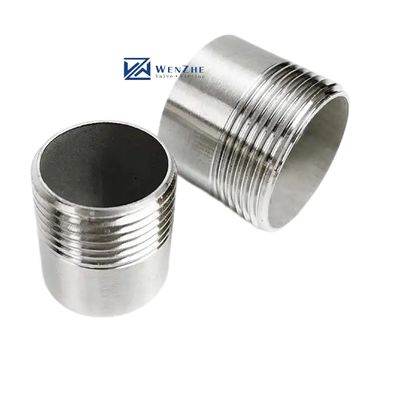SS304 Mannelijk enkelgegooid tepel met G-draadverbinding DN6 NPT BSPP BSPT Giet