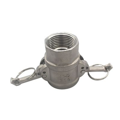 Op maat gemaakte SS 304 316 D-type Camlock Quick Connectors voor watergas olie NPT BSP 1/4"-4