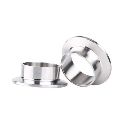 Roestvrij staal 304 316 SMS Tri Clover Ferrule / Tepel Zilver Klemverbindingsontwerp