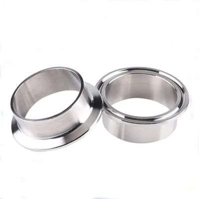 Roestvrij staal 304 316 SMS Tri Clover Ferrule / Tepel Zilver Klemverbindingsontwerp