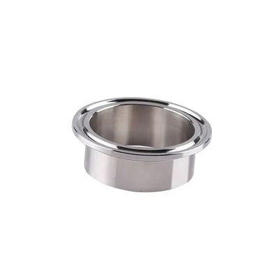 Roestvrij staal 304 316 SMS Tri Clover Ferrule / Tepel Zilver Klemverbindingsontwerp