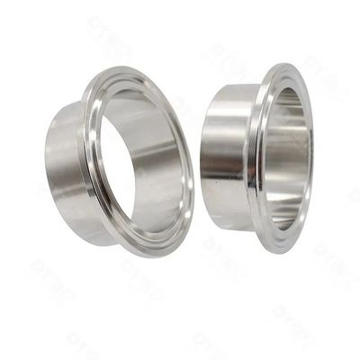 Roestvrij staal 304 316 SMS Tri Clover Ferrule / Tepel Zilver Klemverbindingsontwerp