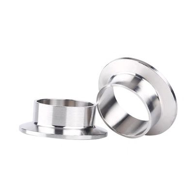 Roestvrij staal 304 316 SMS Tri Clover Ferrule / Tepel Zilver Klemverbindingsontwerp