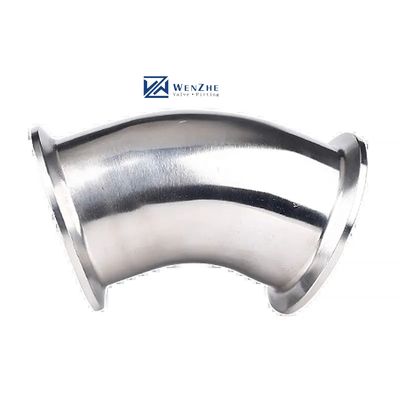 304 316 roestvrij staal 45 graden snelle montage Elbow Sanitaire klem Elbow 3A DIN