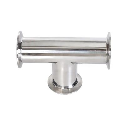 Oliewatergas 3A DIN Cylindrische kopcode SS316L 304 Sanitaire standaardklem Tee 1/4''-6
