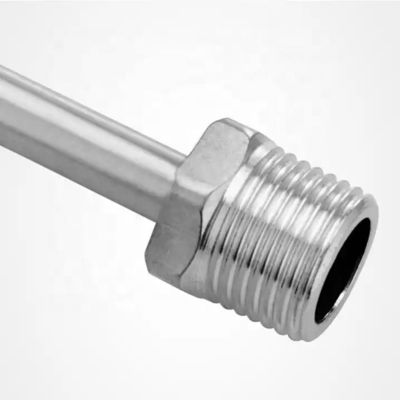 SS304 316 316L Ronde ring 6000 PSI 1/2 NPT BSPT Draaiend drukmeter Snubber Syphon Tube
