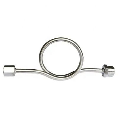 SS304 316 316L Ronde ring 6000 PSI 1/2 NPT BSPT Draaiend drukmeter Snubber Syphon Tube